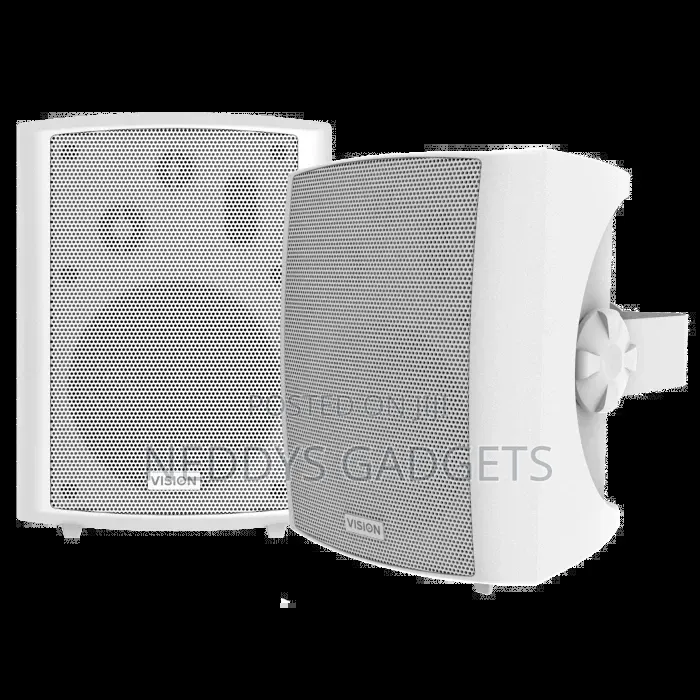 Vision 5.25" Pair White Wall Speakers and Amplifier