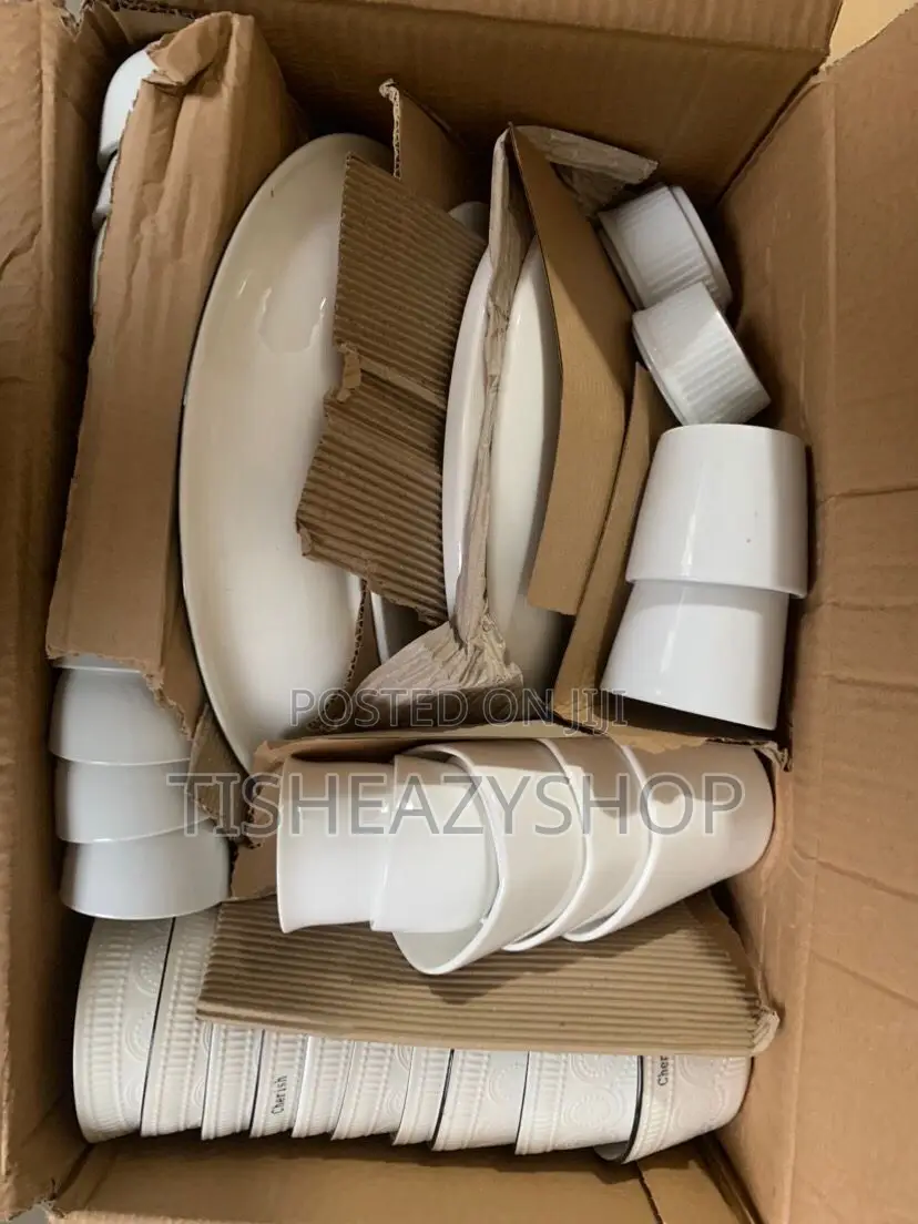 Mixed Ceramic Bowls, Cups, Plates and Sucer(40-50pcs in a Box)