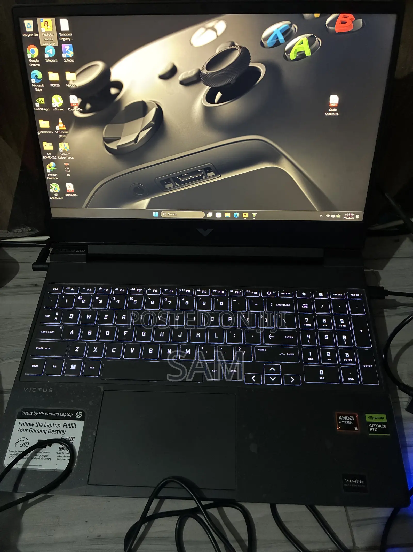 Laptop HP Victus 15 32GB AMD Ryzen 5 SSD 512GB