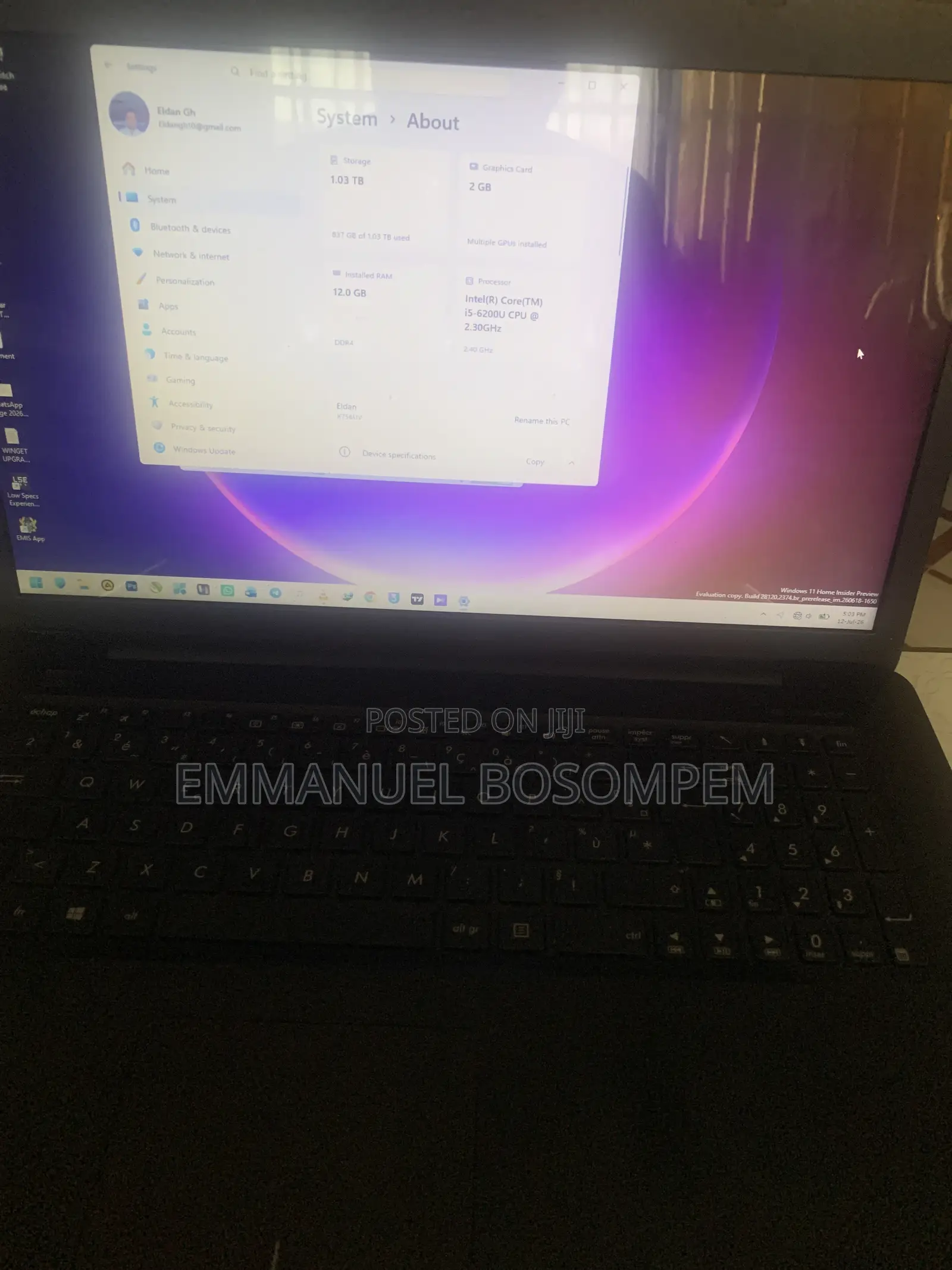 Laptop Asus X750LA 12GB Intel Core i5 HDD+SSD 1T