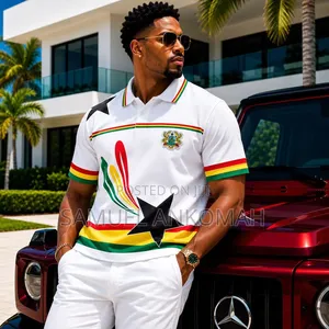 Ghana Coat of Arms Black Star Polo T-Shirt