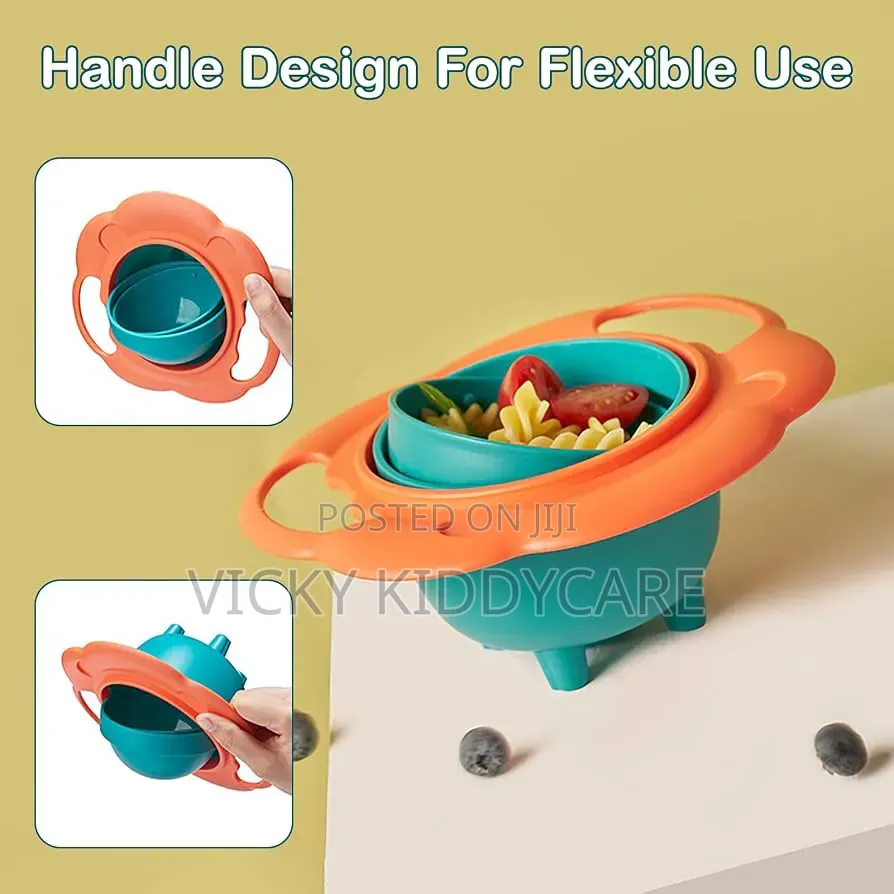360 Degree Kids Bowl That Prevent Food From Spilling