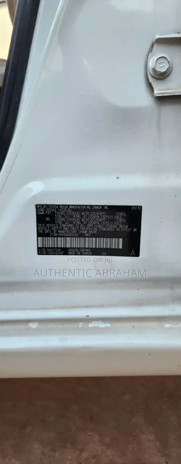 Toyota RAV4 2012 White