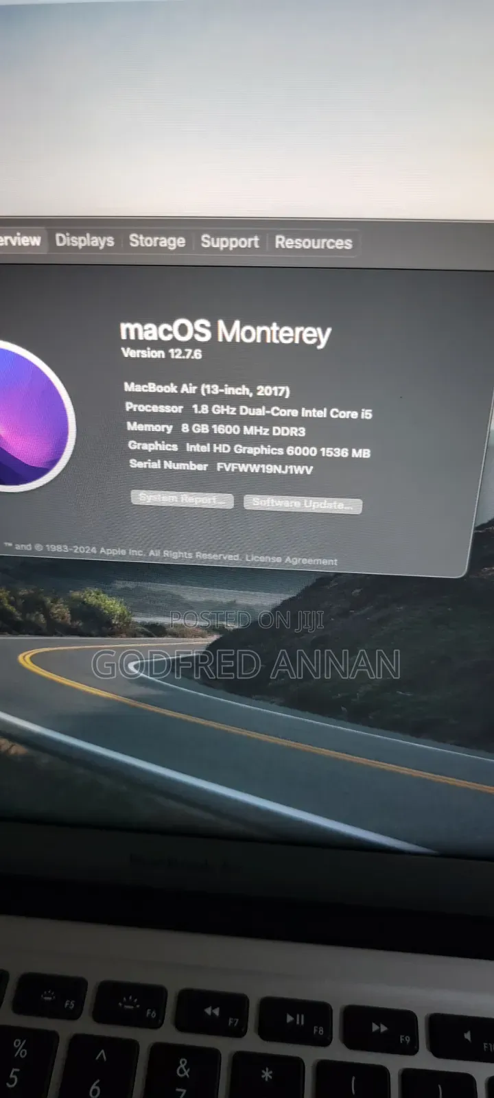 Laptop Apple MacBook Air 2017 8GB Intel SSD 512GB