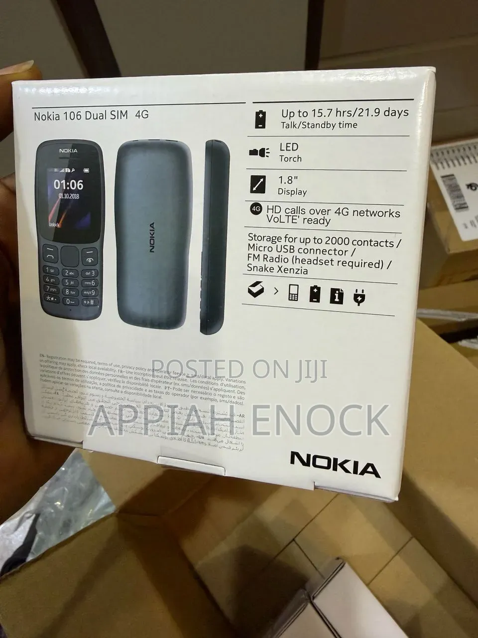 New Nokia 106 Black