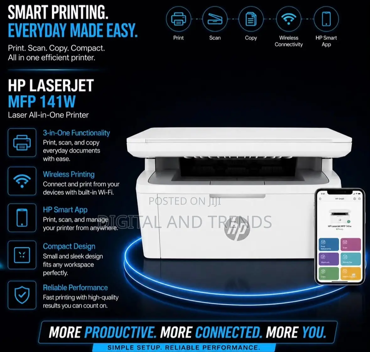 Hp Laserjet MFP M141w Printer