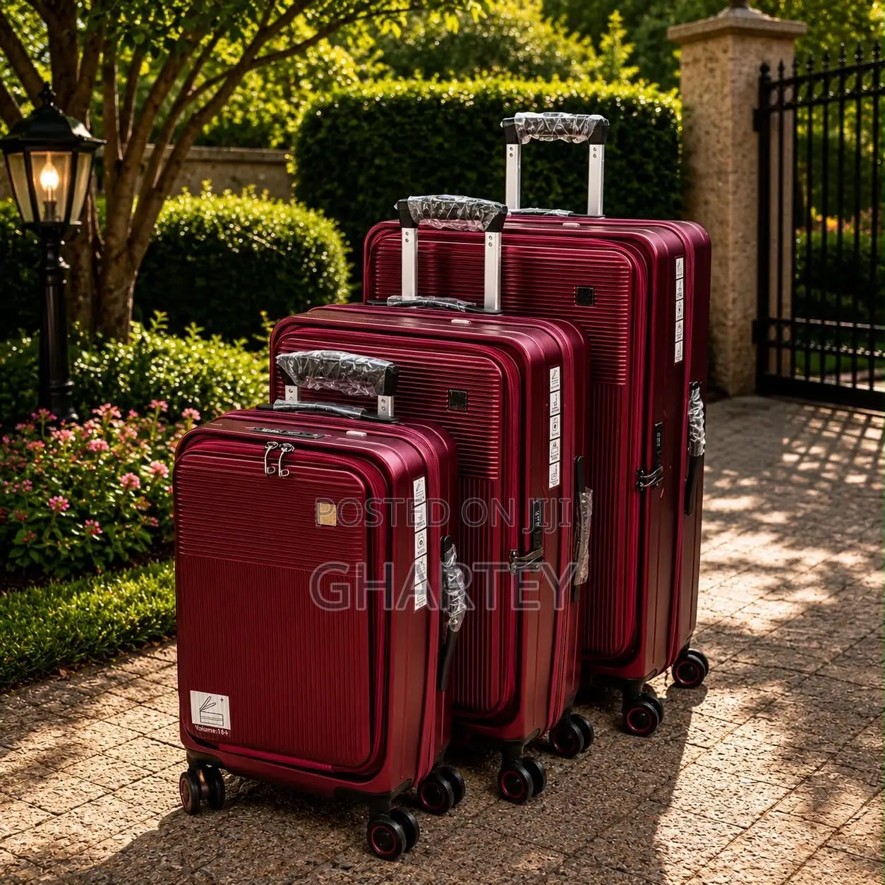 3-Piece Set Front Opening Luggage Set Light Weight Materials