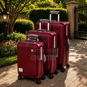 3-Piece Set Front Opening Luggage Set Light Weight Materials