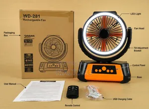 Multifunctional 16000mah Lithium Battery Rechargeable Fan