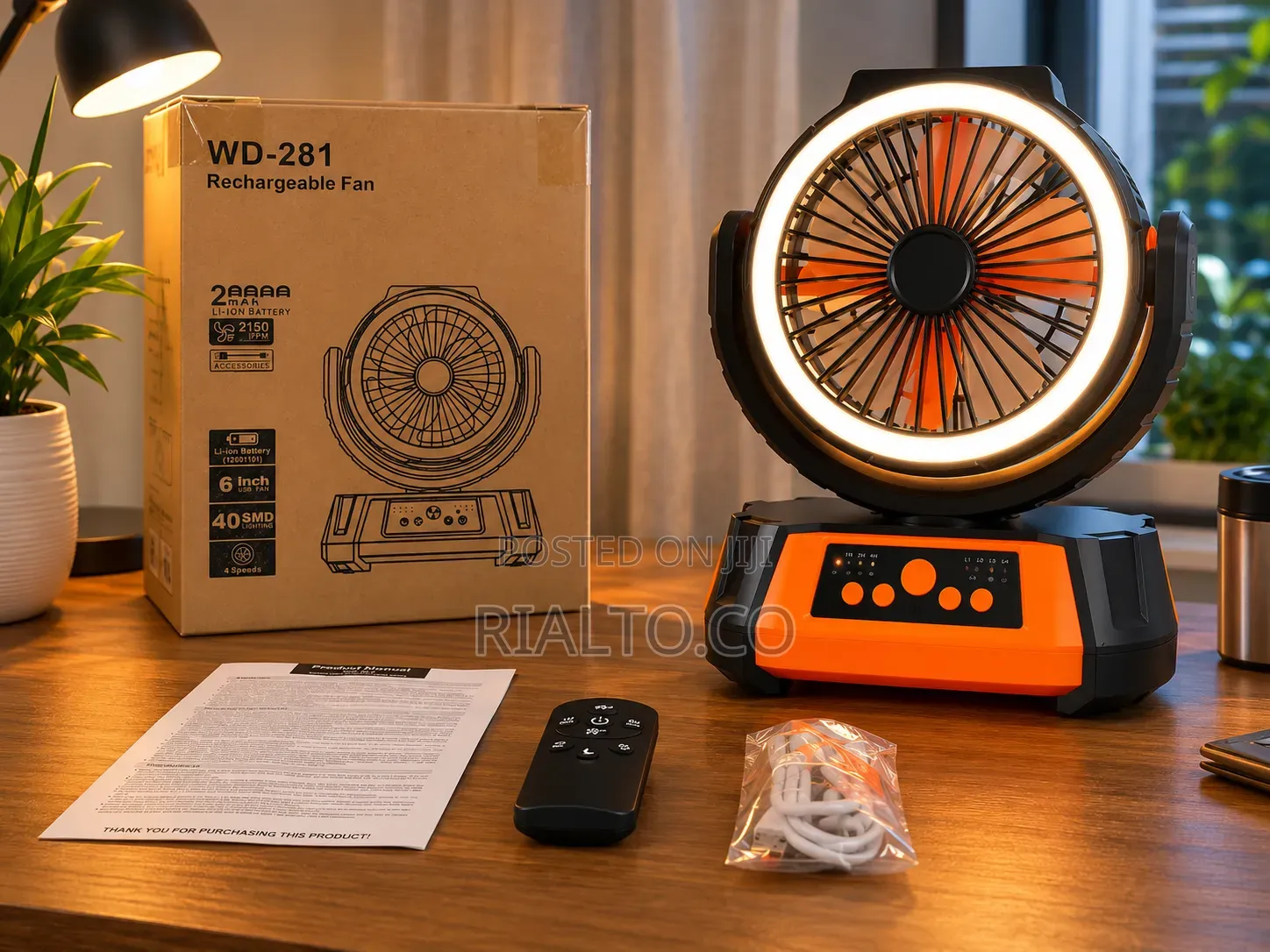 Multifunctional 16000mah Lithium Battery Rechargeable Fan