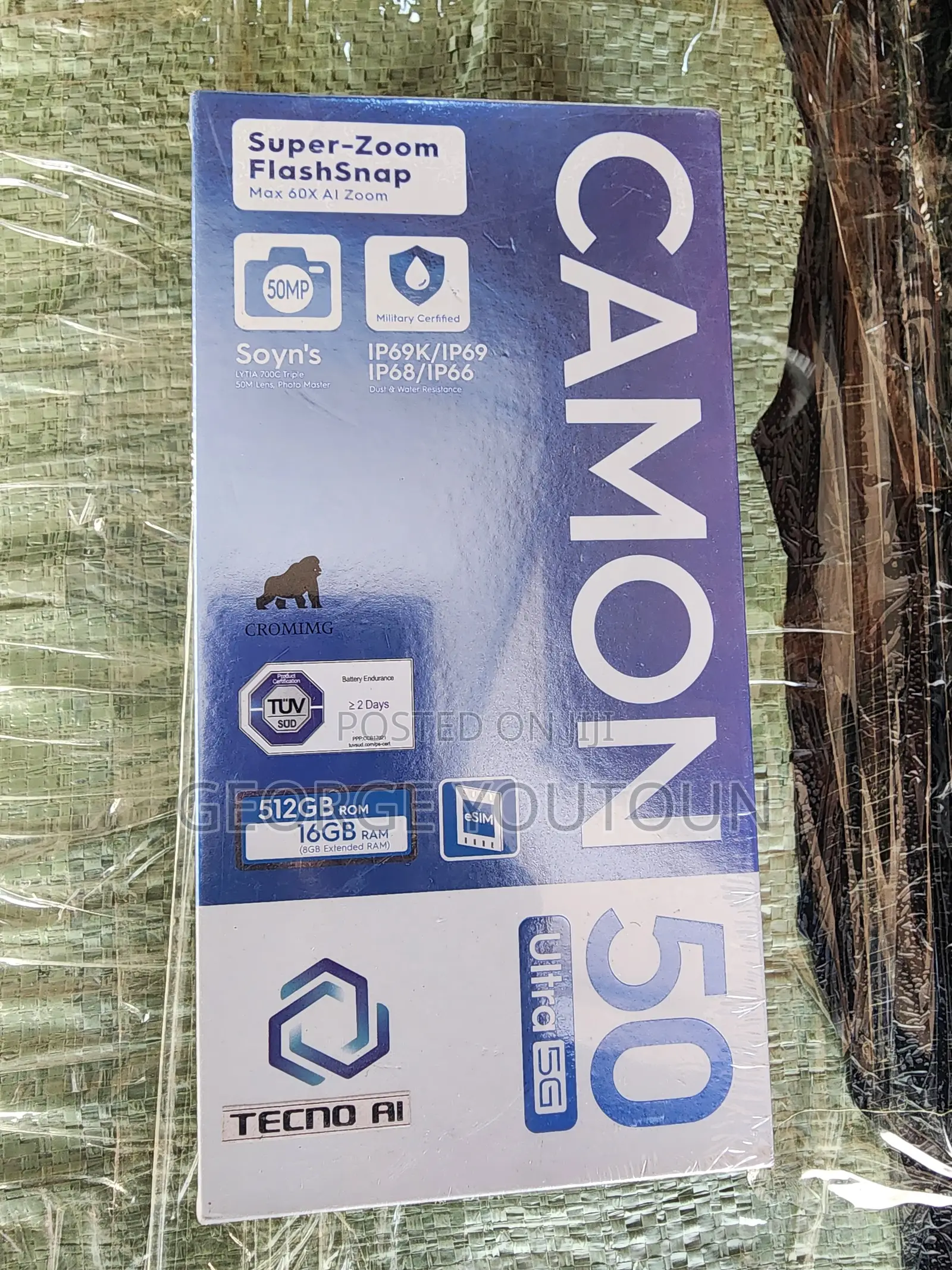 New Tecno Camon 50 Ultra 512 GB Black