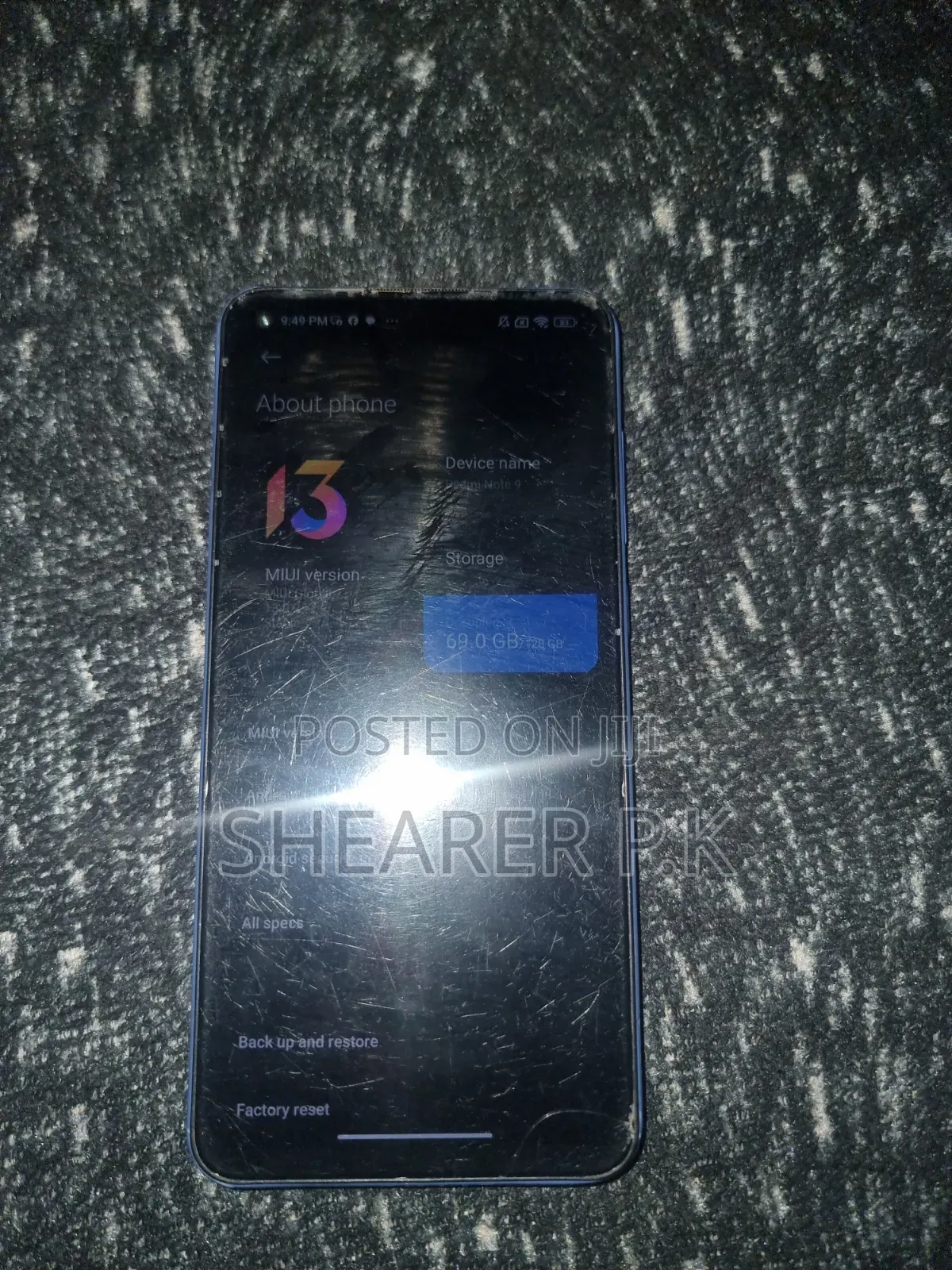 Xiaomi Redmi Note 9 5G 128 GB Blue