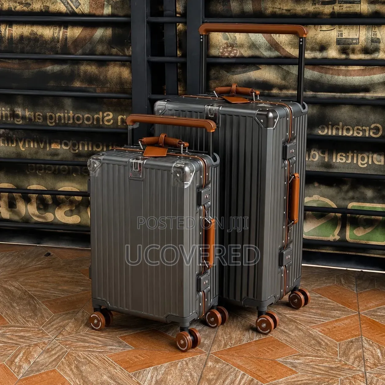 Hard-Shell Suitcases Feature a Wide-Handle Design
