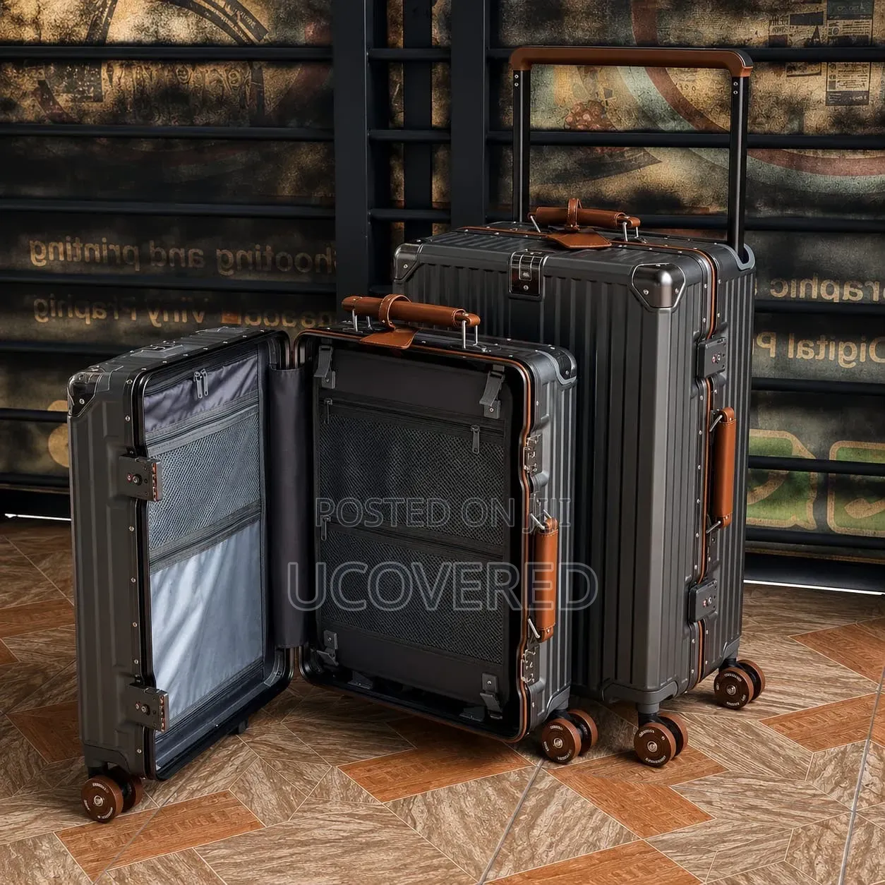 Hard-Shell Suitcases Feature a Wide-Handle Design