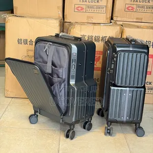 Aluminum Suitcase Features a Distinctive Front-Opening Panel