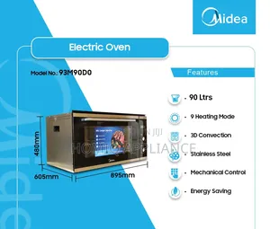 Midea 90cm Built-in Electric Oven - Stainless Steel (93m90d0)