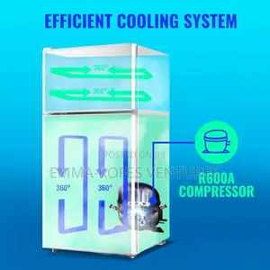 Double Door Refrigerator Top Freezer - 66liters - Silver