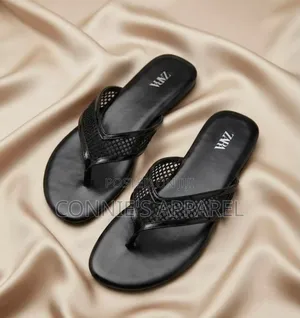 Zara Flat Slippers With Weaven Outsole for Ladies