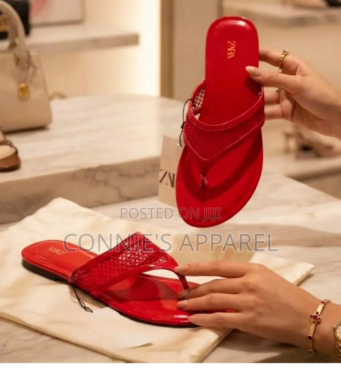 Zara Flat Slippers With Weaven Outsole for Ladies