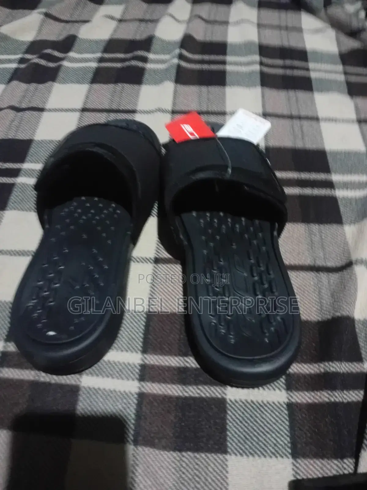 Brand New Black Fice Comfort Slides / Slippers - Size 43