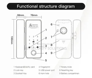 Bluetooth Frameless Glass Door Lock