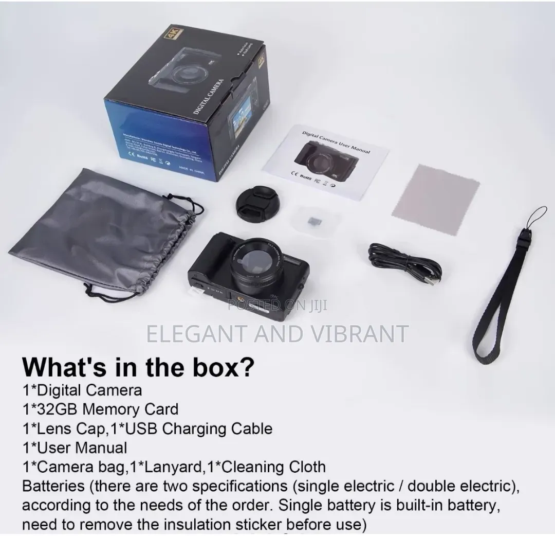 Digital Camera 48MP Ultra HD Resolution16x, Autofocus Vlog DC101