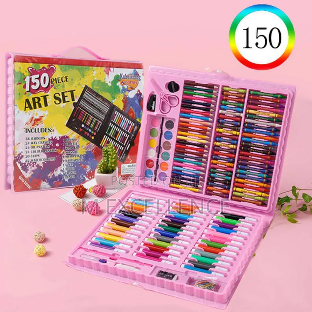 150 Pieces Art Set - Watercolors, Crayons, Markers Etc