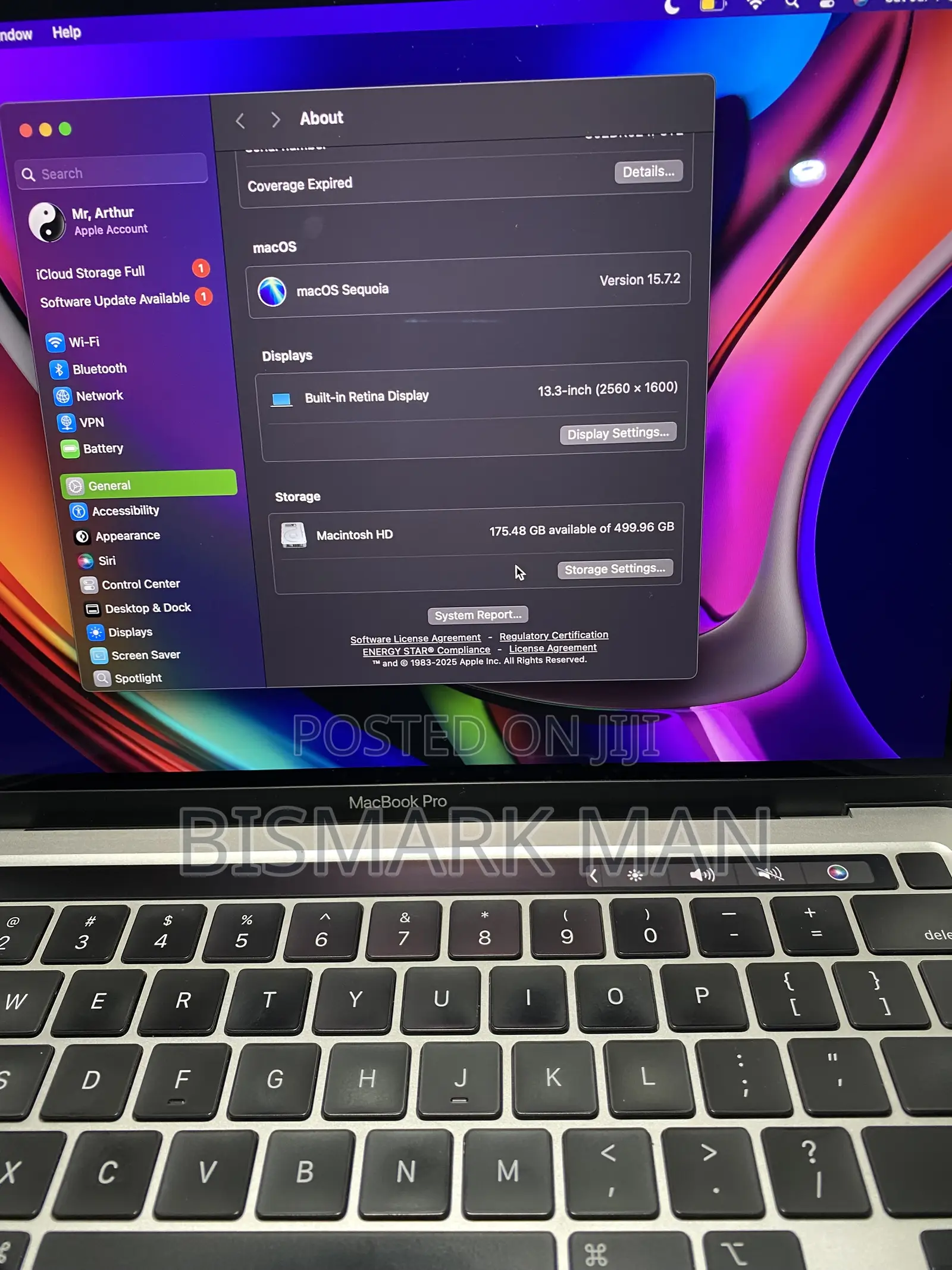 Laptop Apple MacBook Pro 2020 8GB Intel Core i5 SSD 512GB