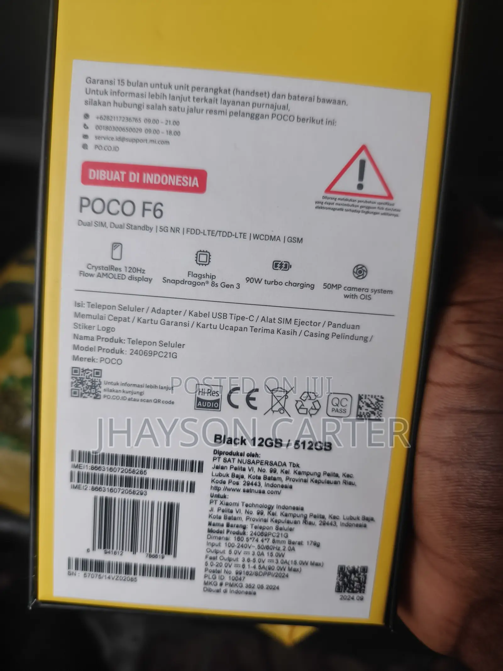 New Xiaomi Poco F6 512 GB Black