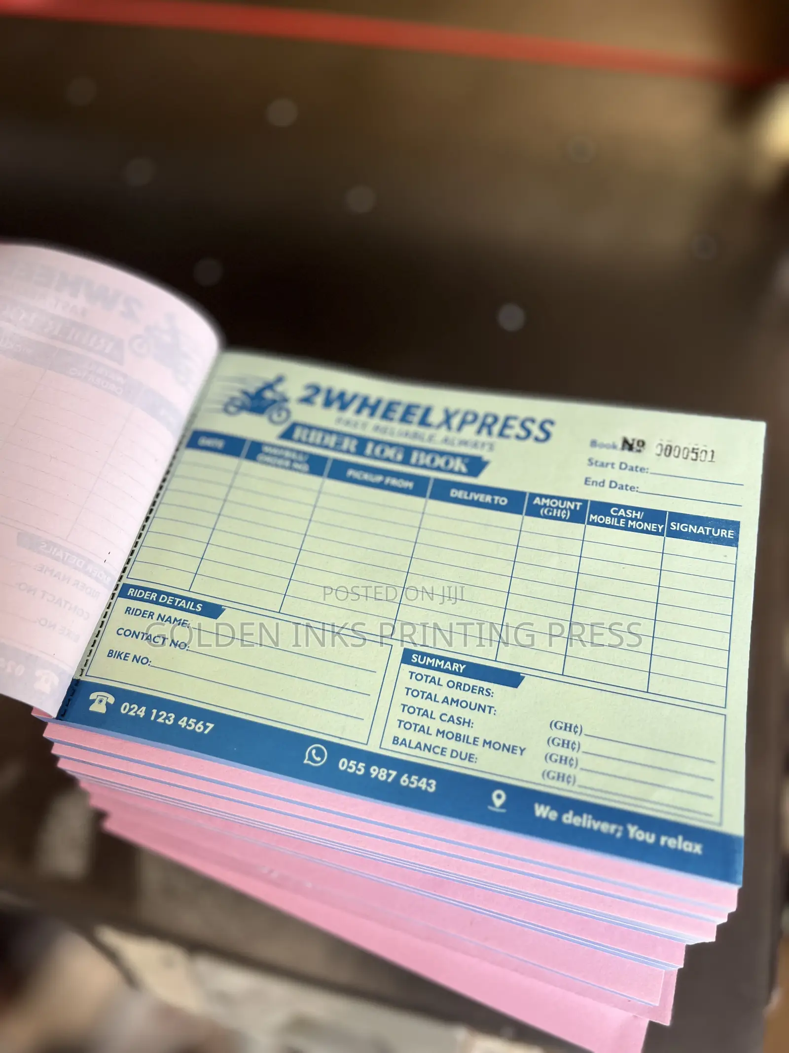 Customize Receipt Books