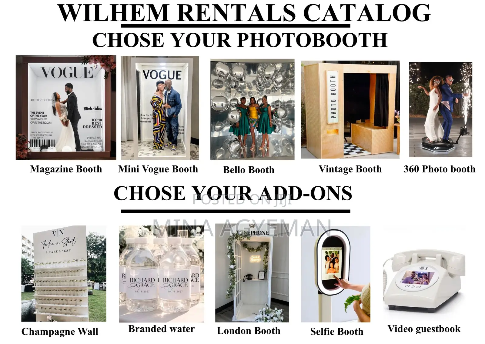 360 Photobooth, Magazine Booth, Audio Guestbook,Water,Mirror Signage
