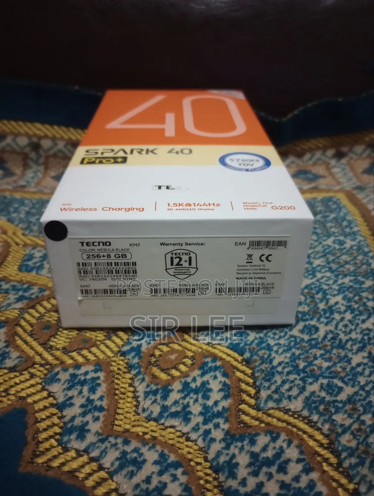New Tecno Spark 40 Pro+ 256 GB Black