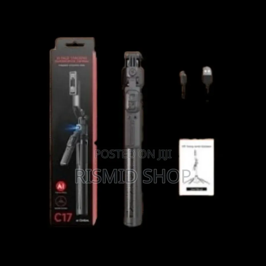 C17 Ai Face Tracking Selfie Stick Quadrapod