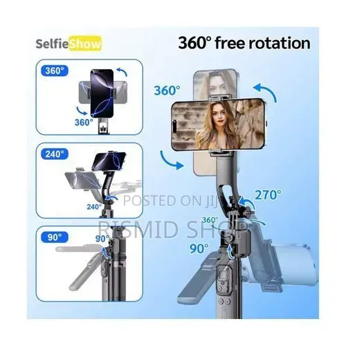 C17 Ai Face Tracking Selfie Stick Quadrapod