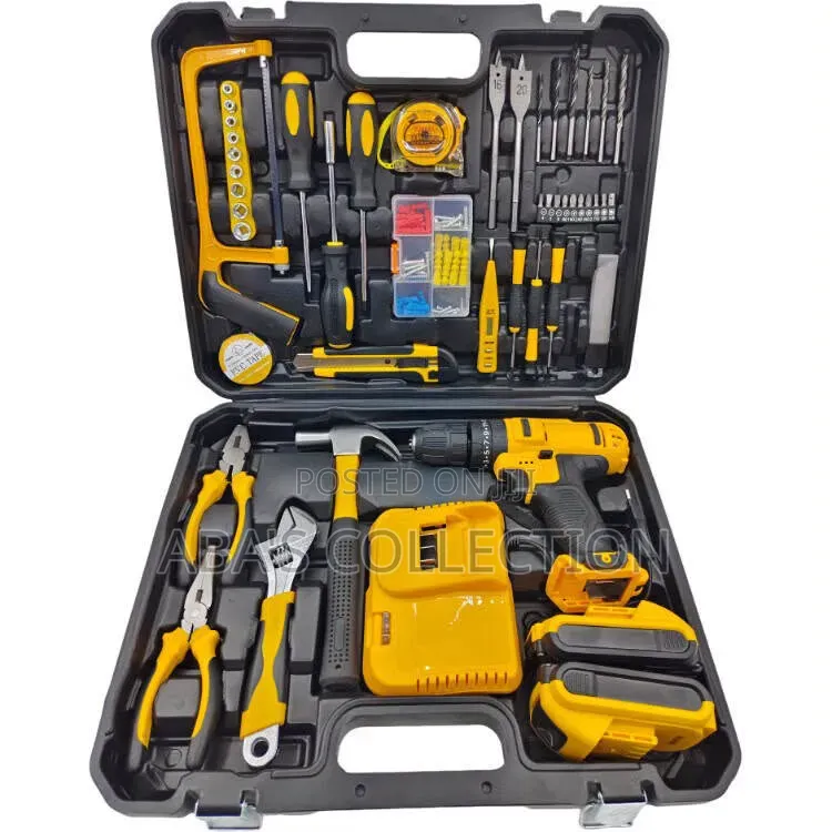 Power Drill (Cordless) + Tool Box Repair Kit