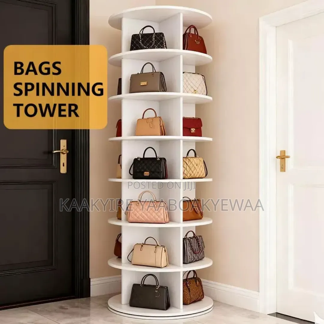 Spinning/Rotating Shoe and Bag Rack