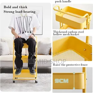 3 Tier Rolling Kitchen Organizer Trolley