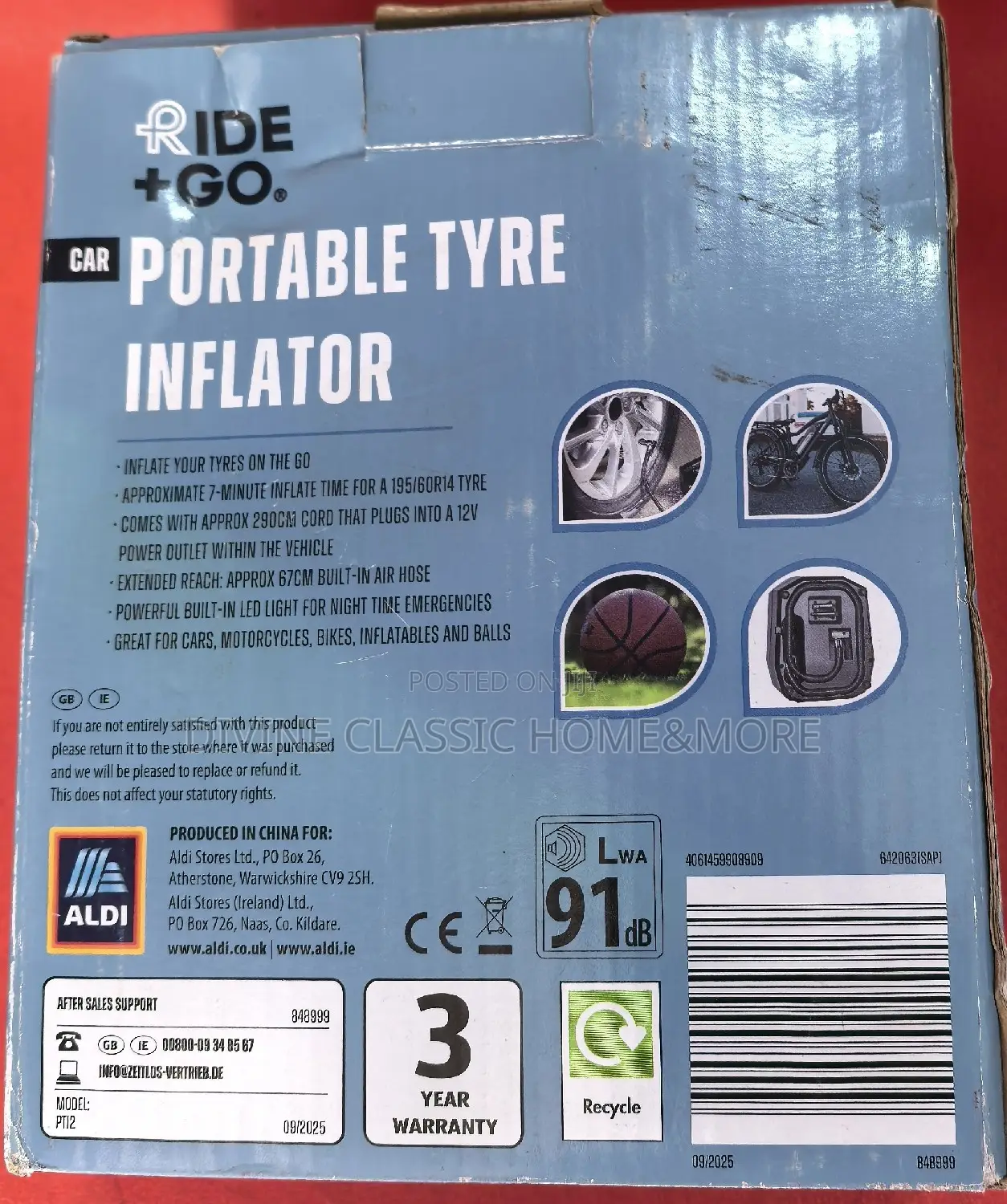 Ride +Go Portable Tyre Inflator