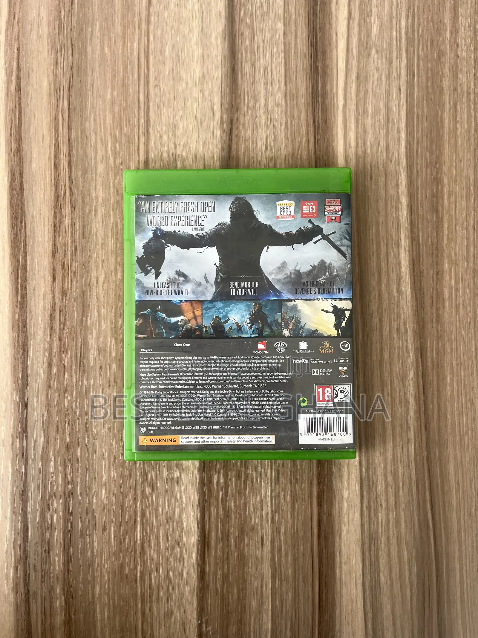 Shadow of Mordor Xbox One Cd