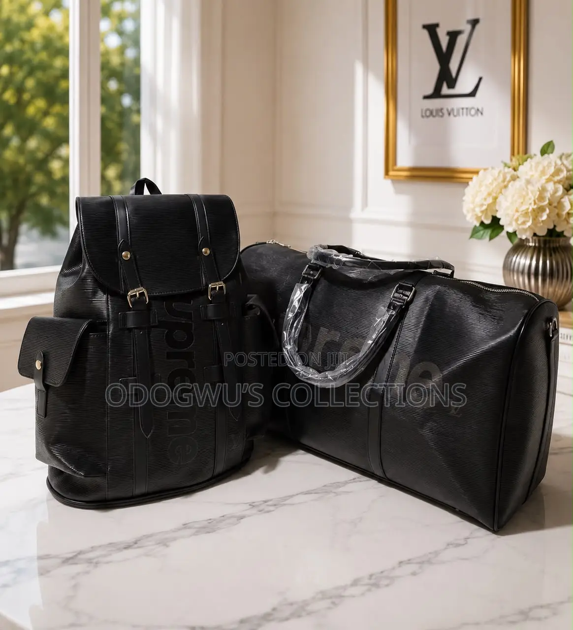 Designer Leather Backpack and Duffel Bags