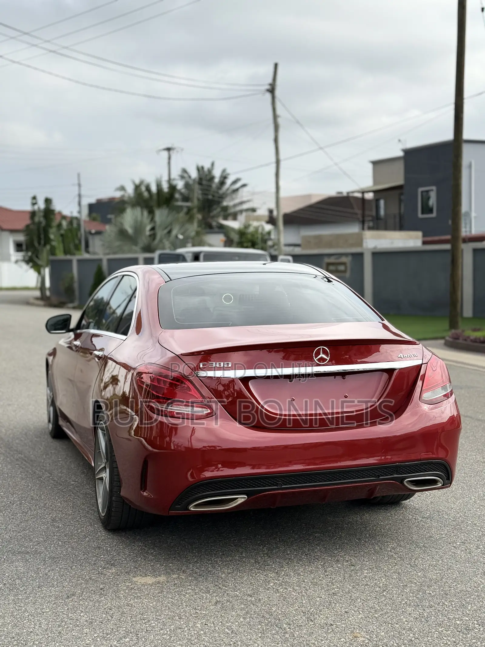 Mercedes-Benz C300 Sport 4Matic Sedan AWD (2.0L 4cyl 7A) 2017 Red