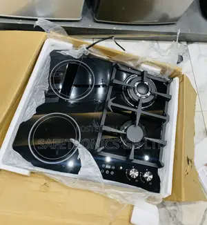 Authentic Sleek Black Kenwood 2 Gas + 2 Electric Built-in Cooker Hob