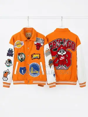 Unisex Varsity Vintage Embroidered Baseball Jackets / Coats