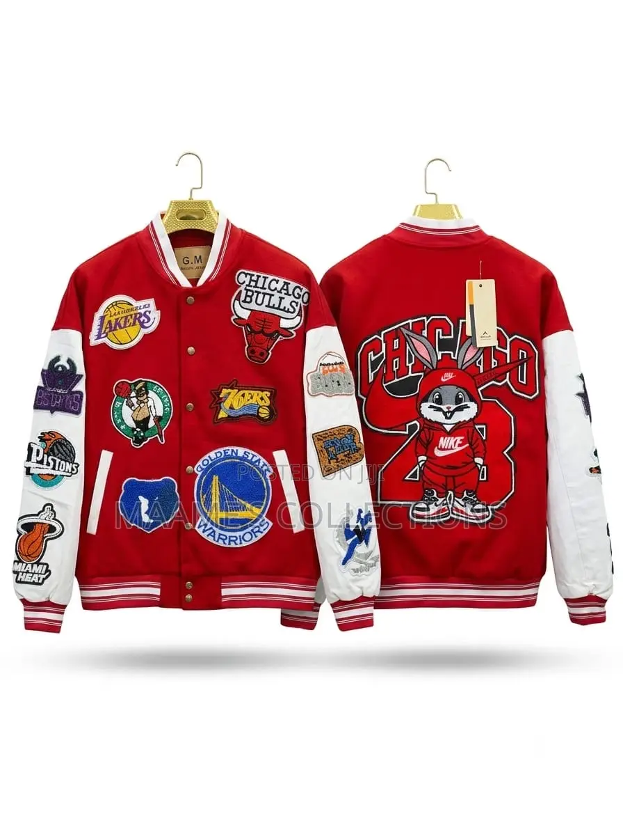 Unisex Varsity Vintage Embroidered Baseball Jackets / Coats