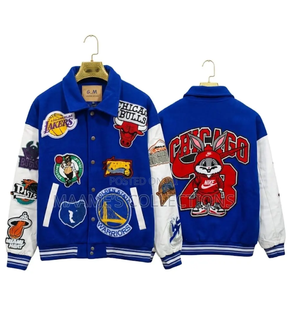 Unisex Varsity Vintage Embroidered Baseball Jackets / Coats
