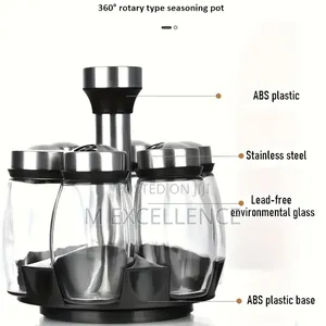 360 Degrees Rotational Spice Rack/Flask - 6 Bottles