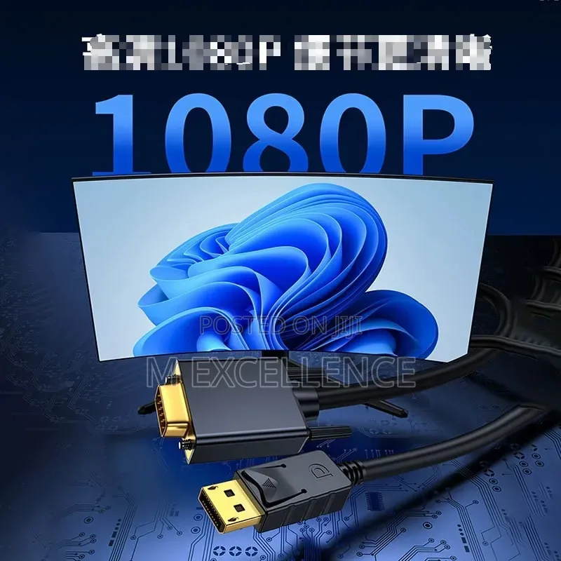 Dp to Vga Line Cable for Computers - Vga Converter