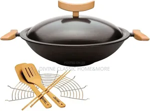 Spring Cast Iron Wok Set 35 Cm