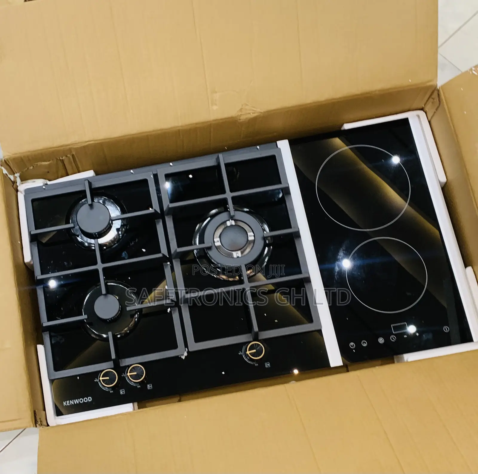 Fabulous Black Kenwood 3 Gas + 2 Electric Cooker / Hob