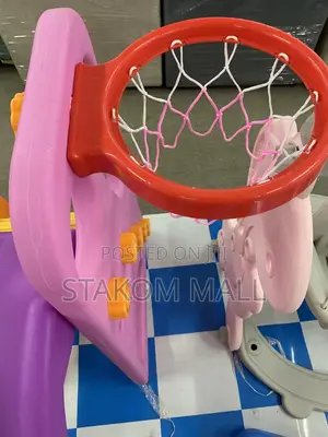 Slide for Playground + Swing Chair + Basketball Hoops and Balls